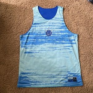 Nike Basketball Jersey - Light Blue/Dark Blue (Size L)
